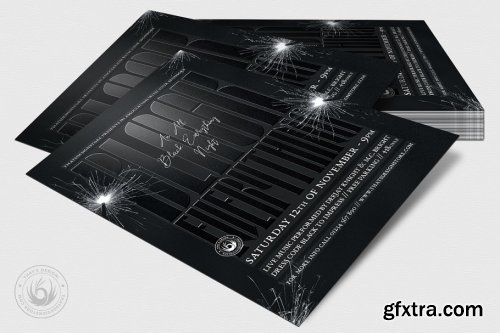 CreativeMarket - Black Party Flyer Template V5 3814141