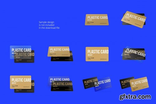 CreativeMarket - 10 PSD Plastic Card mockup 3812972