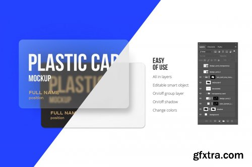 CreativeMarket - 10 PSD Plastic Card mockup 3812972