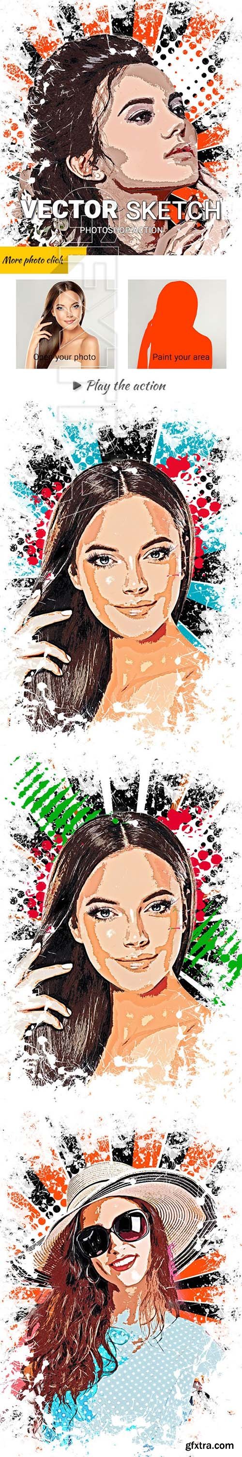 GraphicRiver - Vector Sketch Photoshop Action 23761711