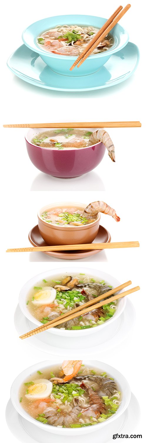 Chinese Soup Isolated - 8xJPGs