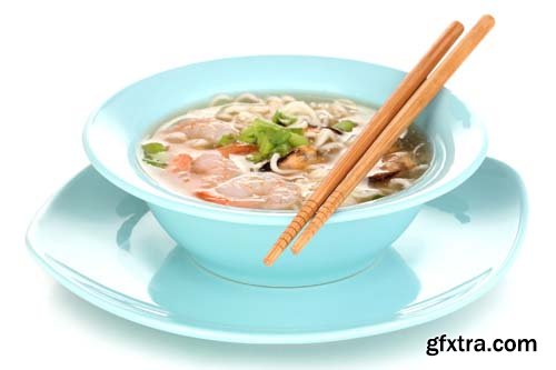 Chinese Soup Isolated - 8xJPGs