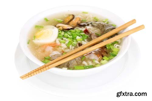 Chinese Soup Isolated - 8xJPGs