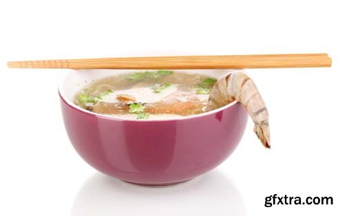 Chinese Soup Isolated - 8xJPGs