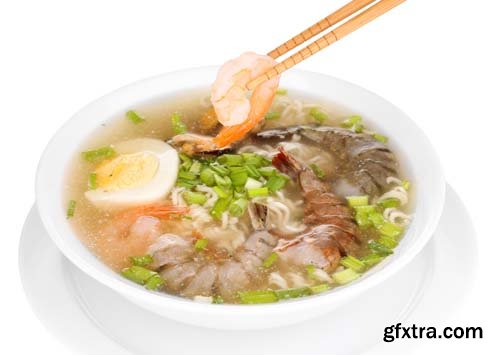 Chinese Soup Isolated - 8xJPGs