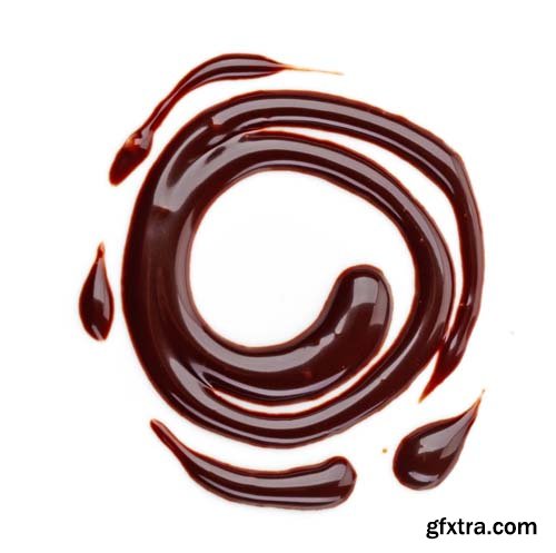 Chocolate Sauce Isolated - 12xJPGs