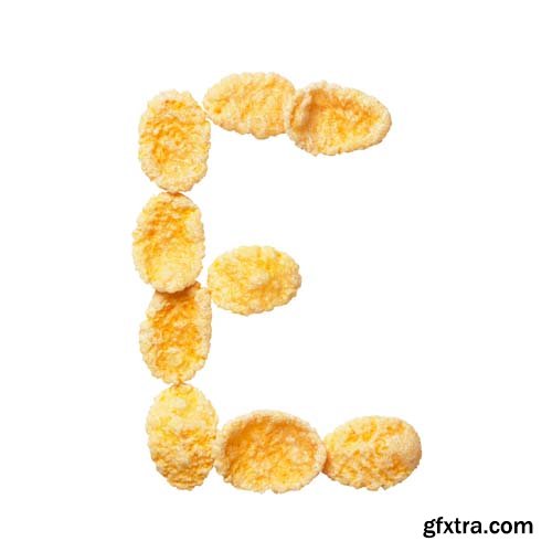 Cornflakes Letters Isolated - 26xJPGs