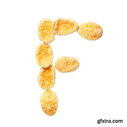 Cornflakes Letters Isolated - 26xJPGs