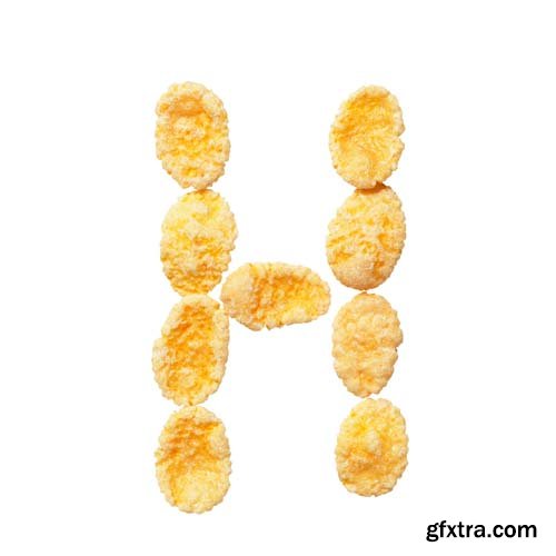 Cornflakes Letters Isolated - 26xJPGs