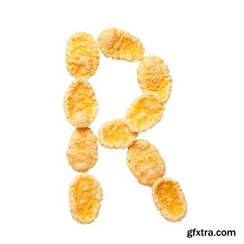 Cornflakes Letters Isolated - 26xJPGs