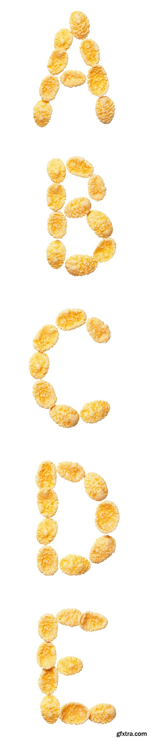 Cornflakes Letters Isolated - 26xJPGs