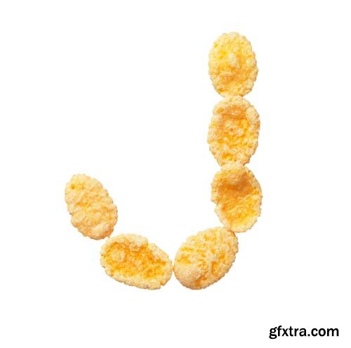 Cornflakes Letters Isolated - 26xJPGs