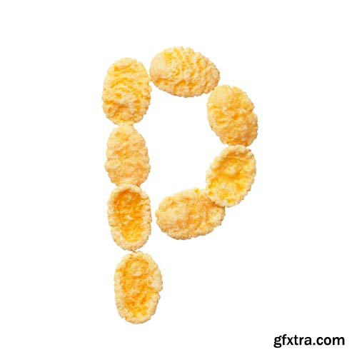 Cornflakes Letters Isolated - 26xJPGs