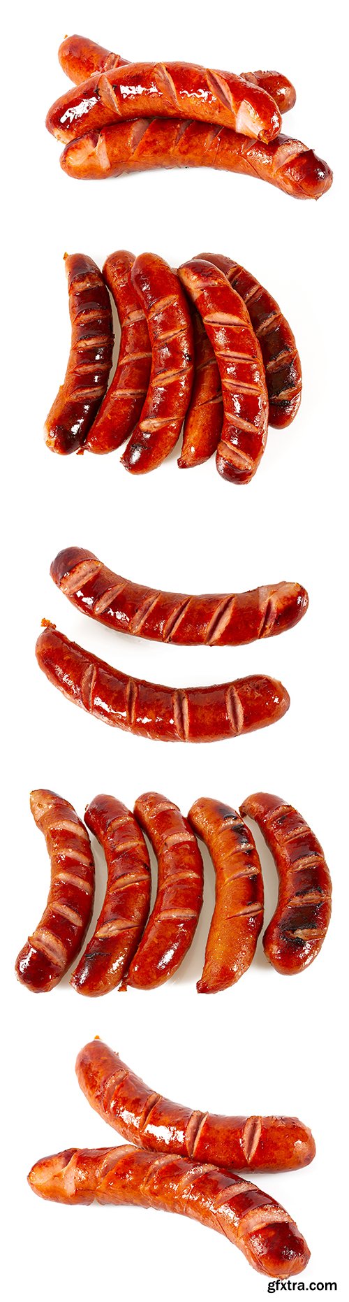 Grilled Sausages Isolated - 10xJPGs