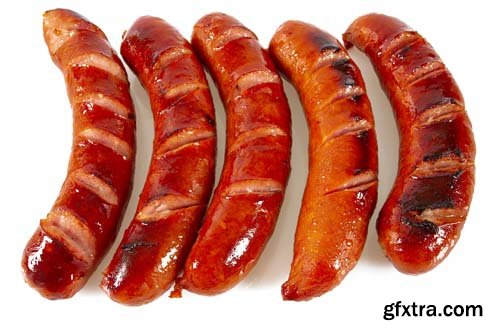 Grilled Sausages Isolated - 10xJPGs