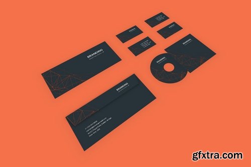 Branding Identity Mock Up - Orange Tech for Figma