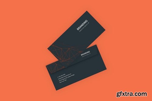 Branding Identity Mock Up - Orange Tech for Figma