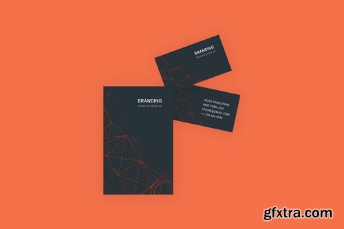 Branding Identity Mock Up - Orange Tech for Figma