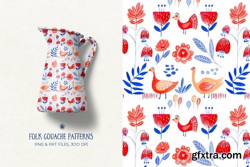 Folk Gouache Patterns