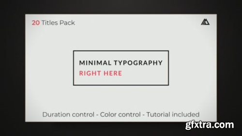 VideoHive Elegant Minimal Titles Pack 23603067