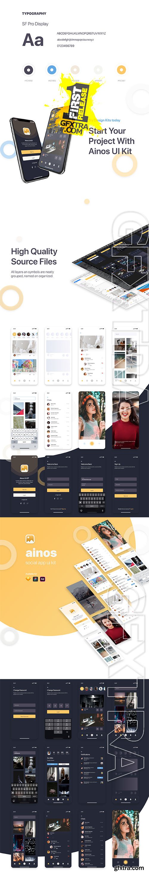 Ainos Social App UI/UX Kit