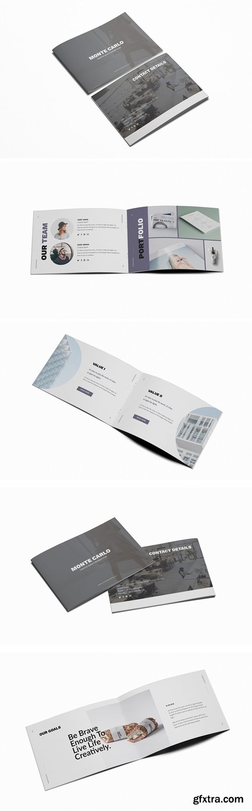 Monte Carlo Creative Agency A5 Brochure Template