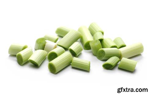 Sliced Leeks Isolated - 10xJPGs