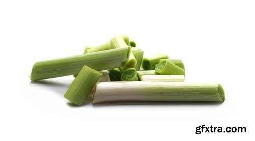 Sliced Leeks Isolated - 10xJPGs