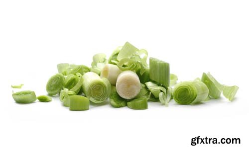 Sliced Leeks Isolated - 10xJPGs