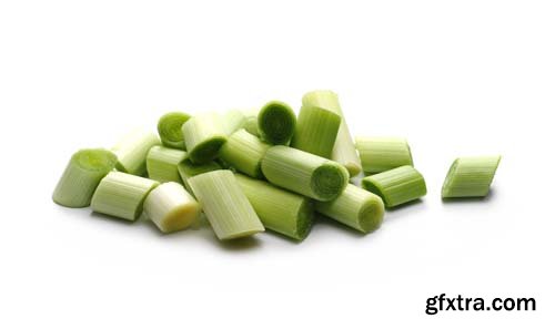 Sliced Leeks Isolated - 10xJPGs