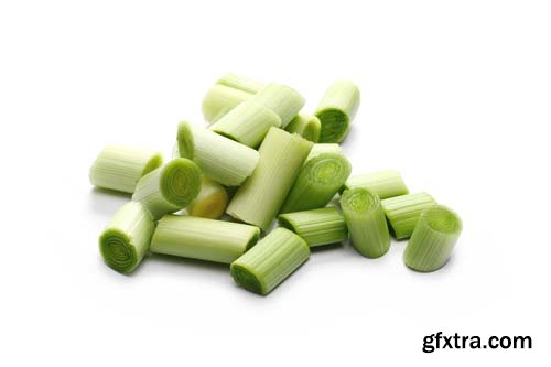 Sliced Leeks Isolated - 10xJPGs