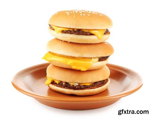 Tasty Cheeseburger Isolated - 10xJPGs