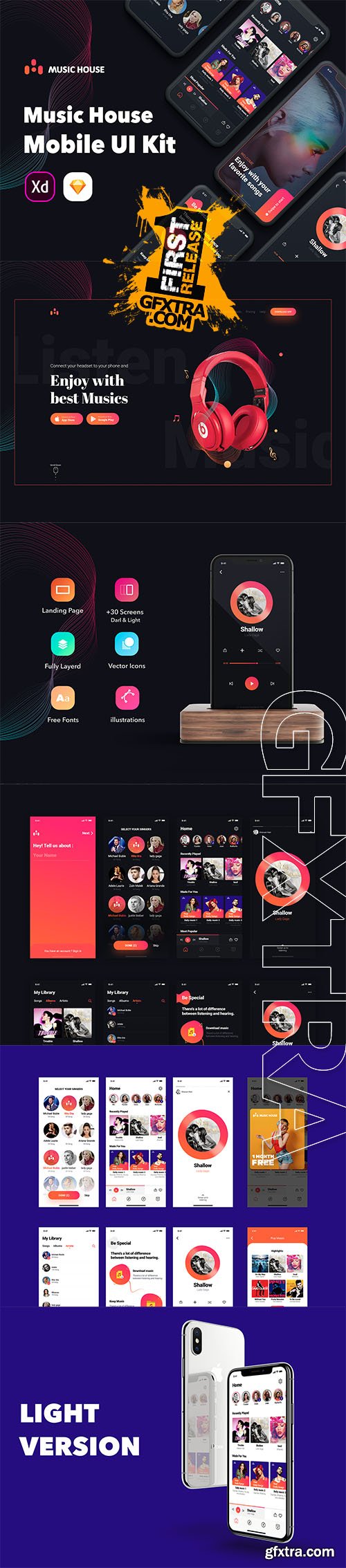 Music House Mobile UI Kit