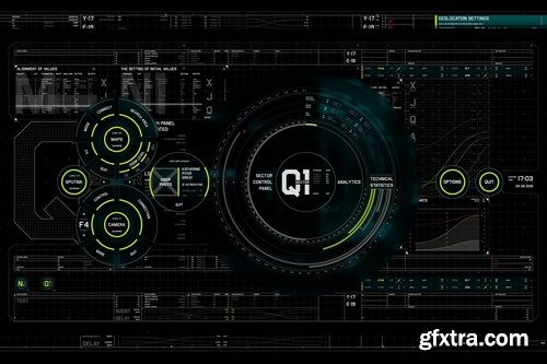 600+ Sci-fi Interface HUD Elements