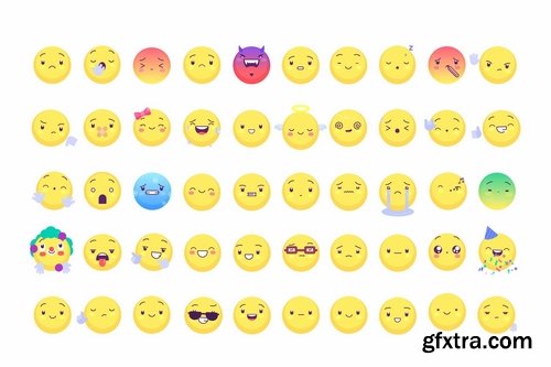 50 Emoji and Emoticons Pack