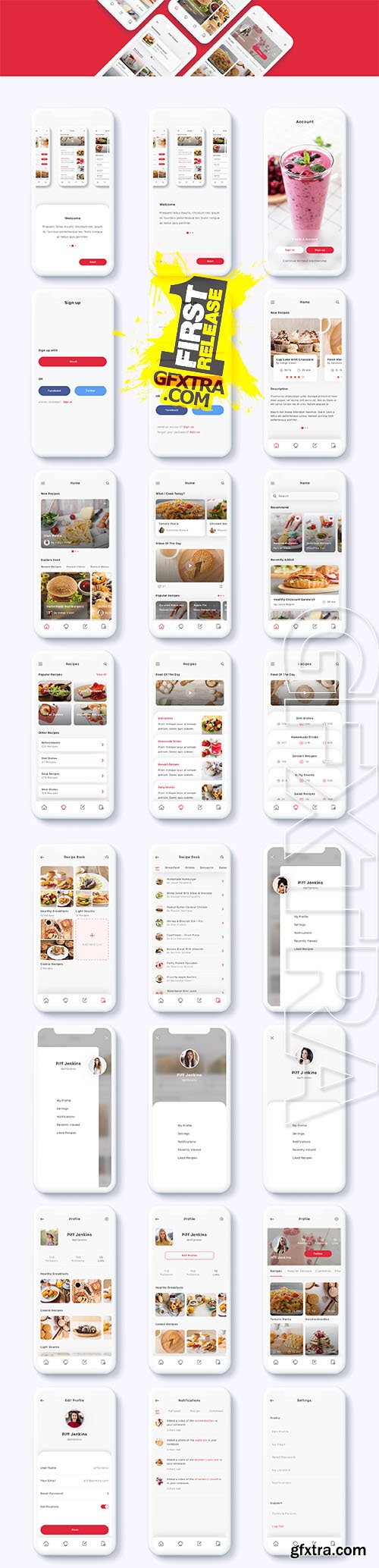 Roka - Recipes and Food Plan App UI Kit