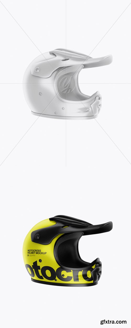 Motocross Helmet Mockup - Half Side View 21663