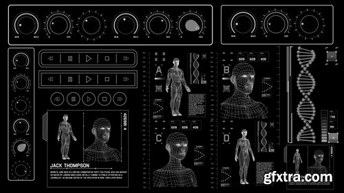 200+ Sci-fi Interface HUD Elements