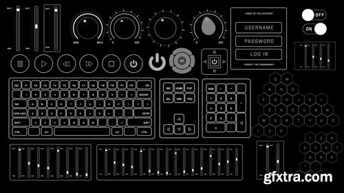 200+ Sci-fi Interface HUD Elements