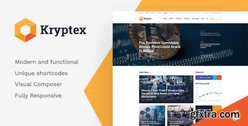 ThemeForest - Kryptex v1.2.4 - Cryptocurrency & Mining WordPress Theme - 20981569