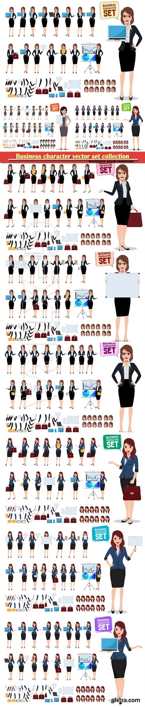 Business character vector set