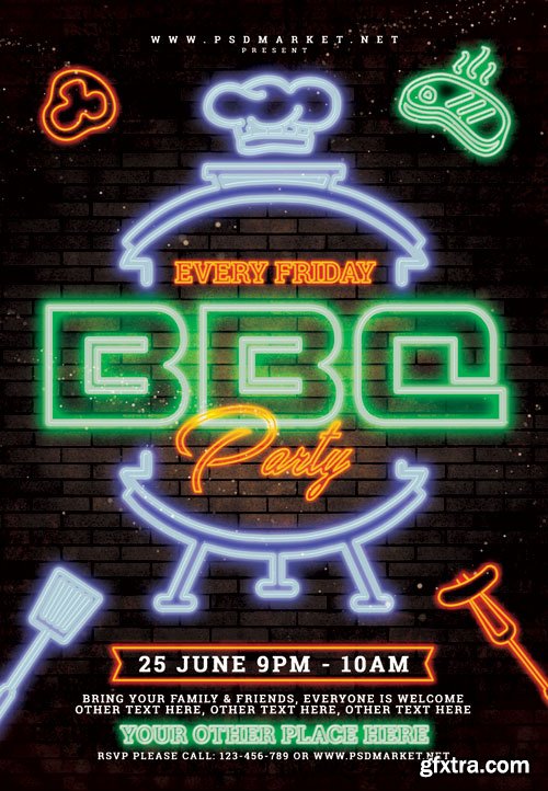 BBQ EVENT FLYER – PSD TEMPLATE