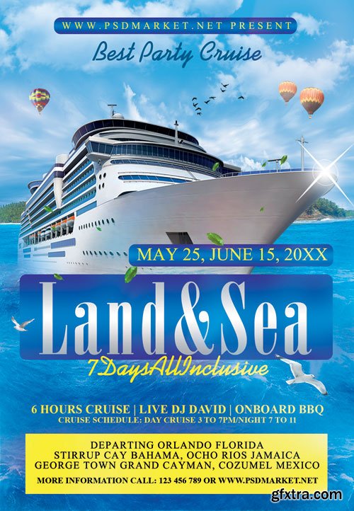 CRUISE SHIP FLYER – PSD TEMPLATE