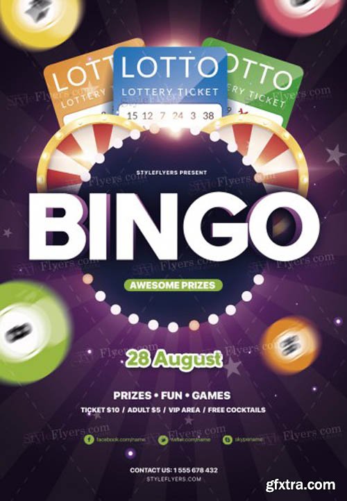 Bingo V9 2019 PSD Flyer Template