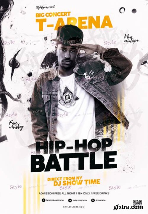 Hip Hop Battle V9 2019 PSD Flyer Template