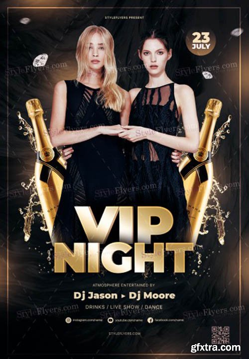 VIP Night V1 2019 PSD Flyer Template