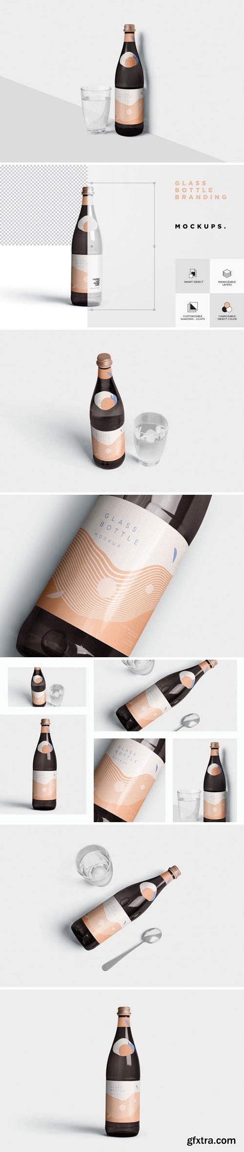 Glass Bottle Branding Mockups