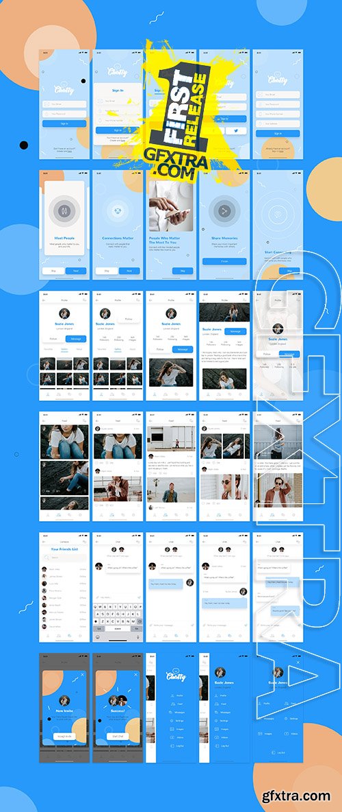 Chatty Mobile UI Kit