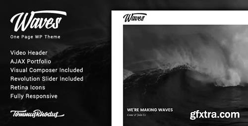 ThemeForest - Waves v1.0.3 - Fullscreen Video One-Page WordPress Theme - 20288474