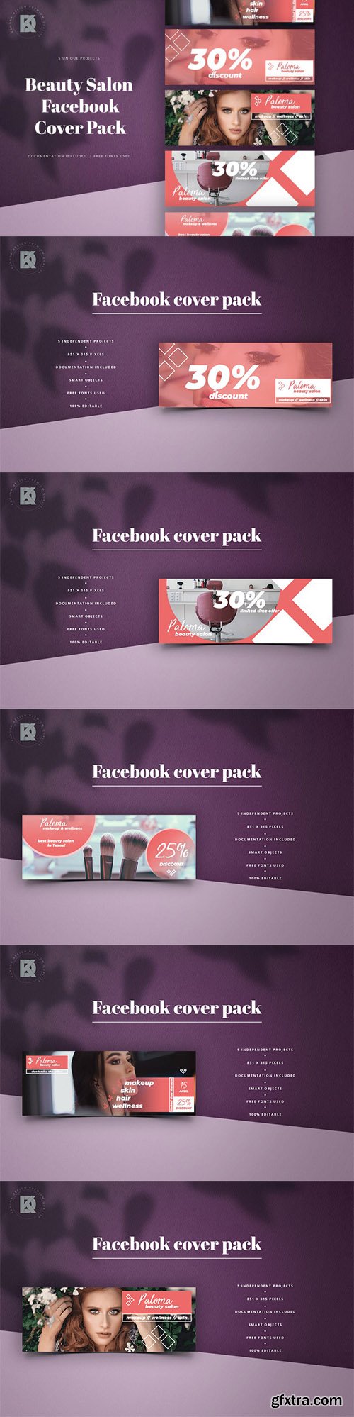 Beauty Salon Facebook Cover Pack